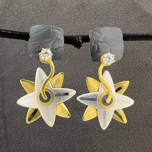 Posted Star earrings-Small