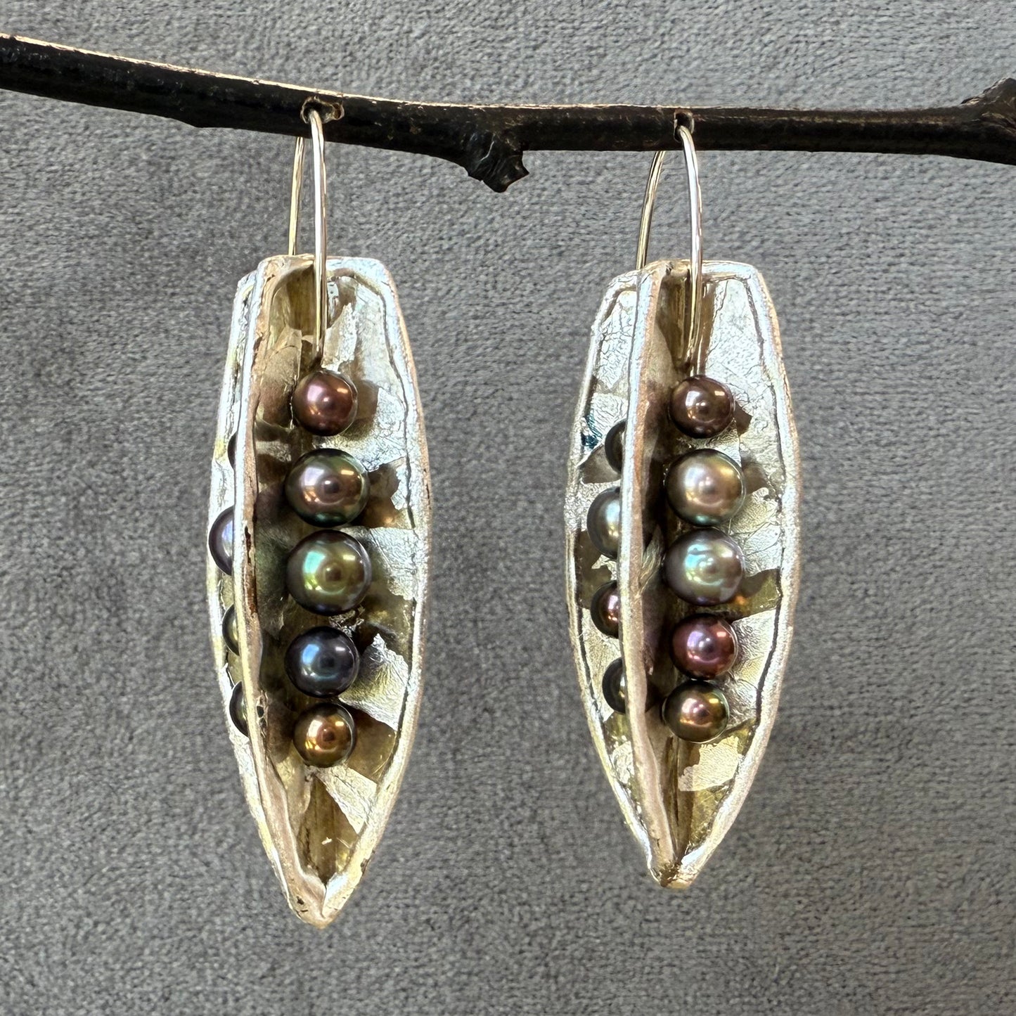 Large Silver MultiColor Pearl Mica Pods