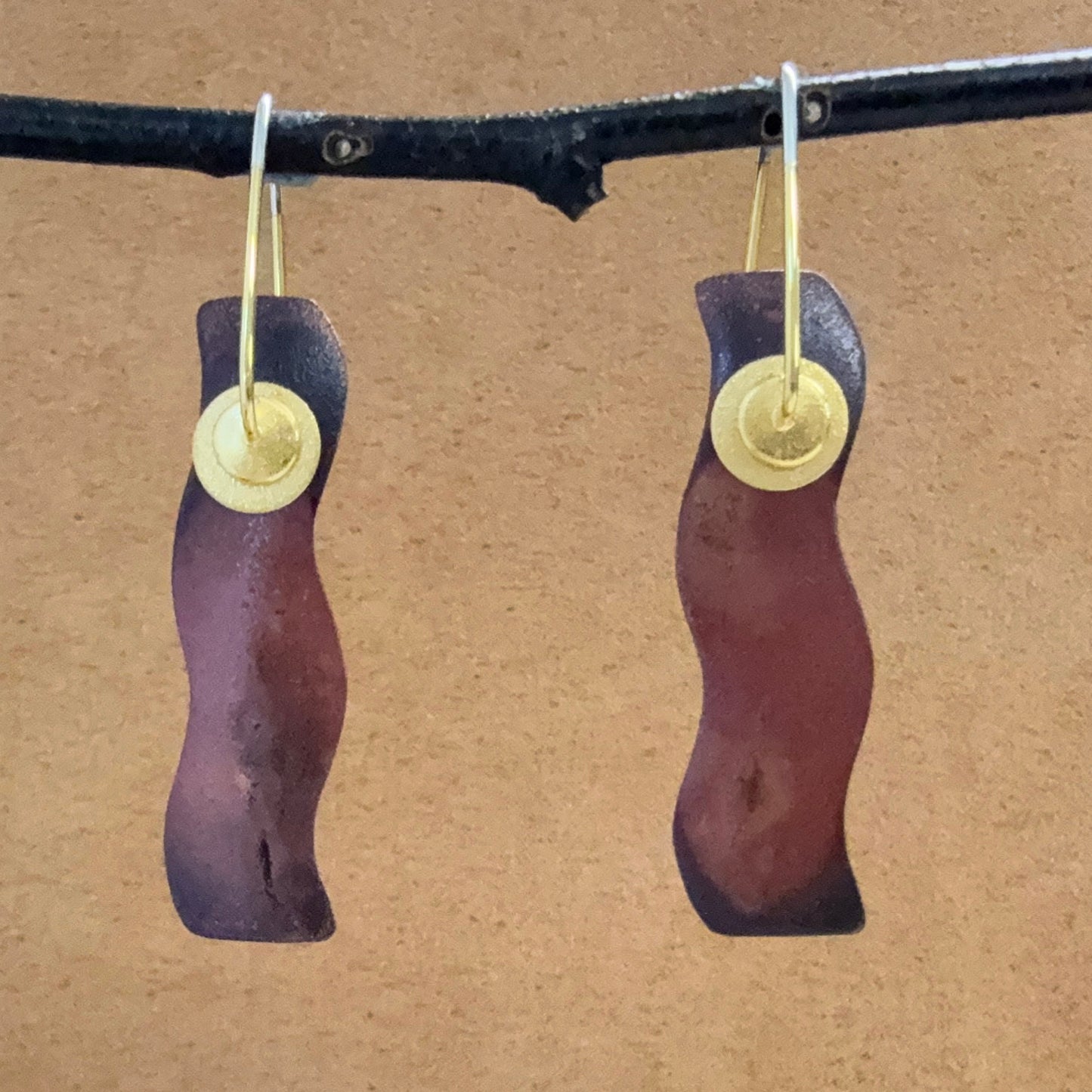 "Raku" Wave earrings