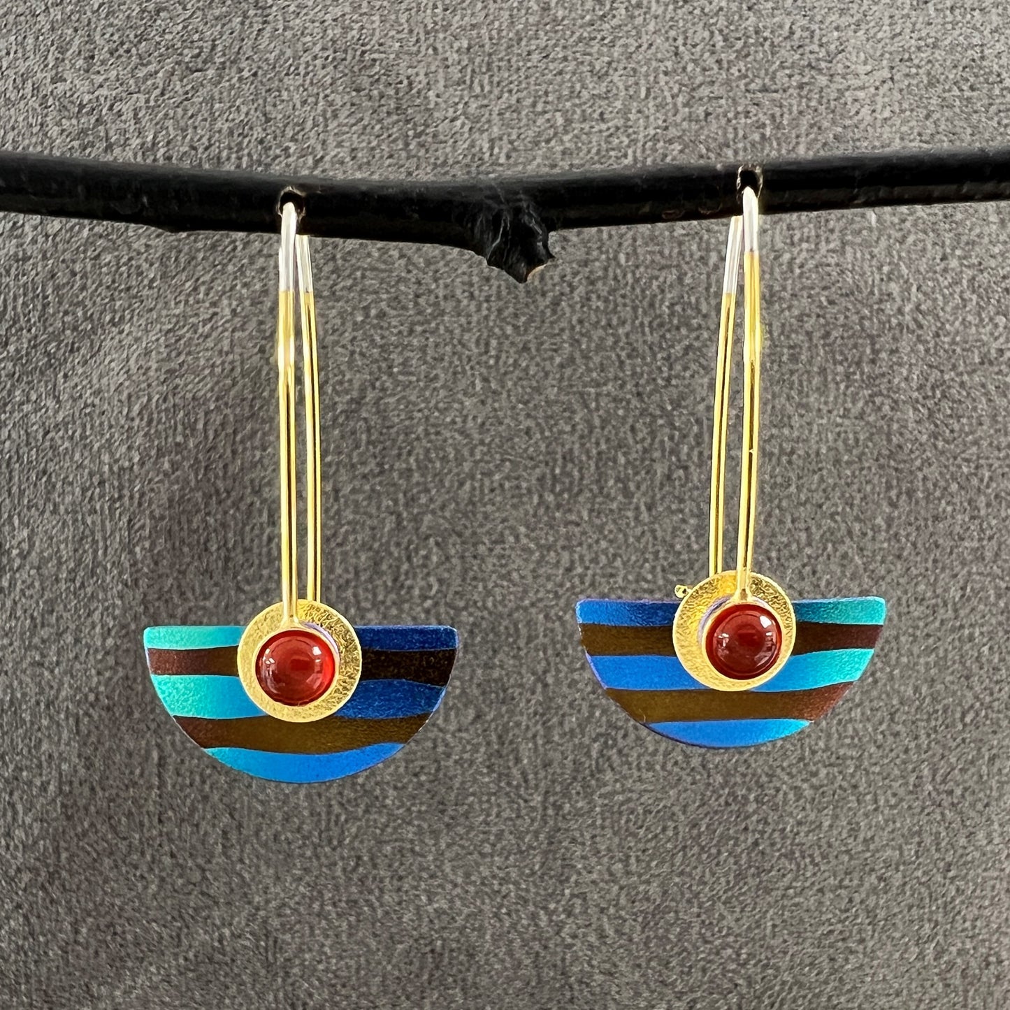 Tiny Half Round Earrings