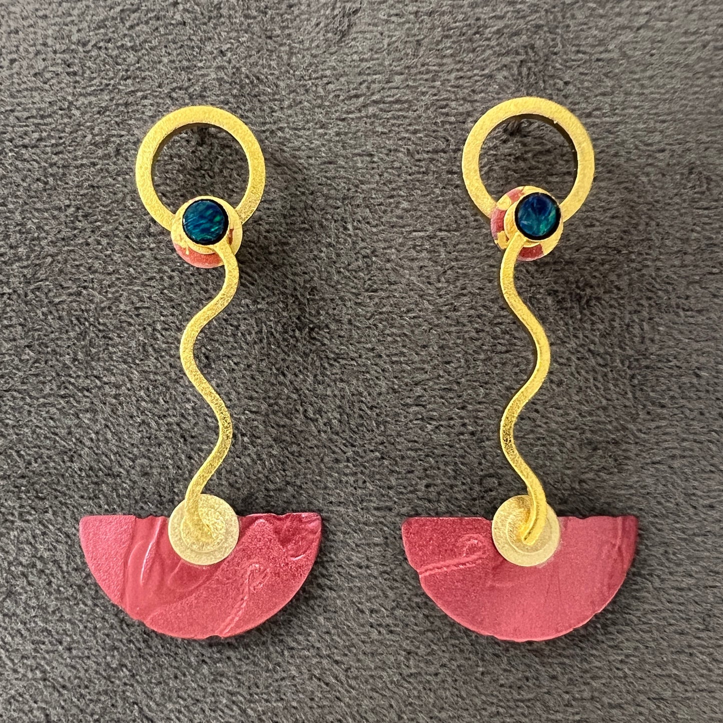 Hiirodo Copper Wave Earrings-7 Variations
