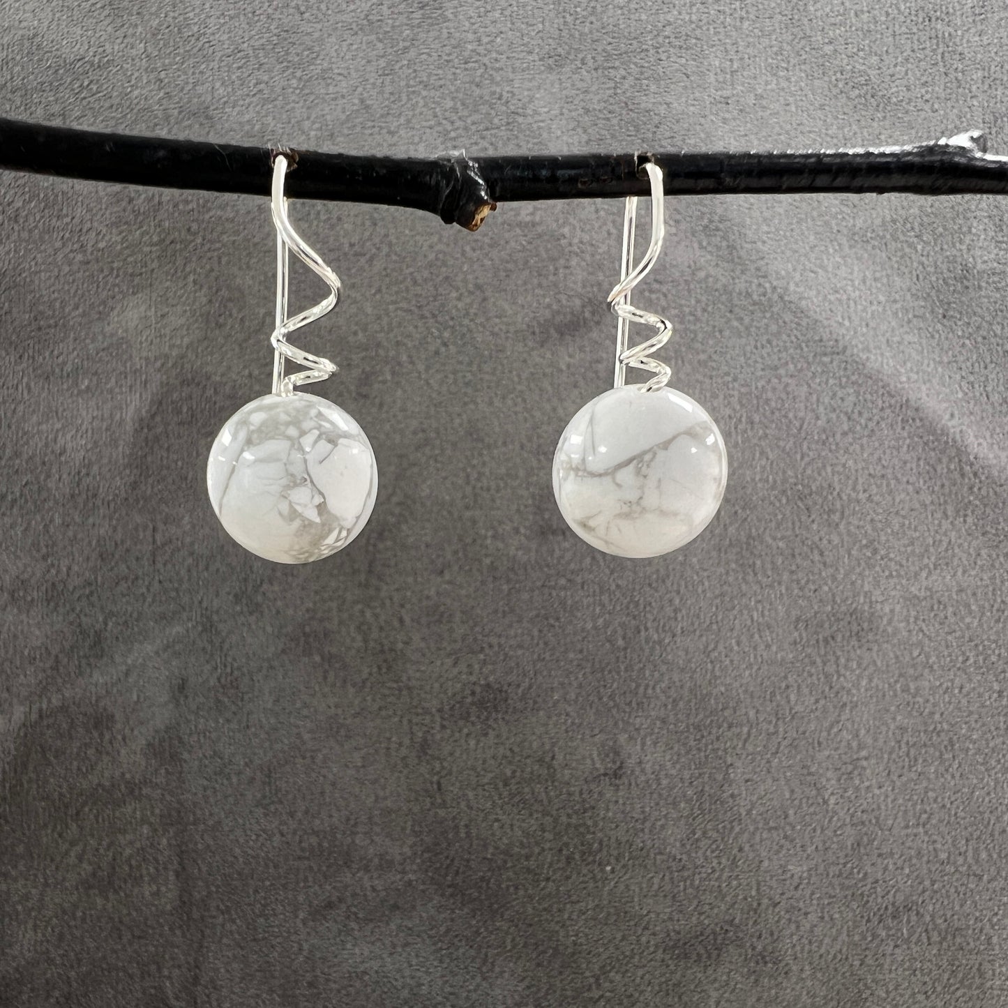 Stone Tendril Earrings
