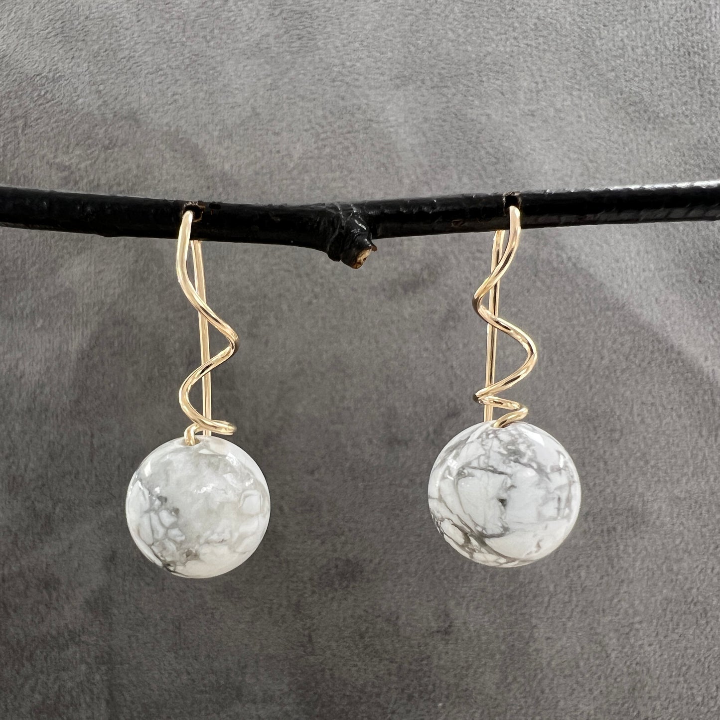 Stone Tendril Earrings
