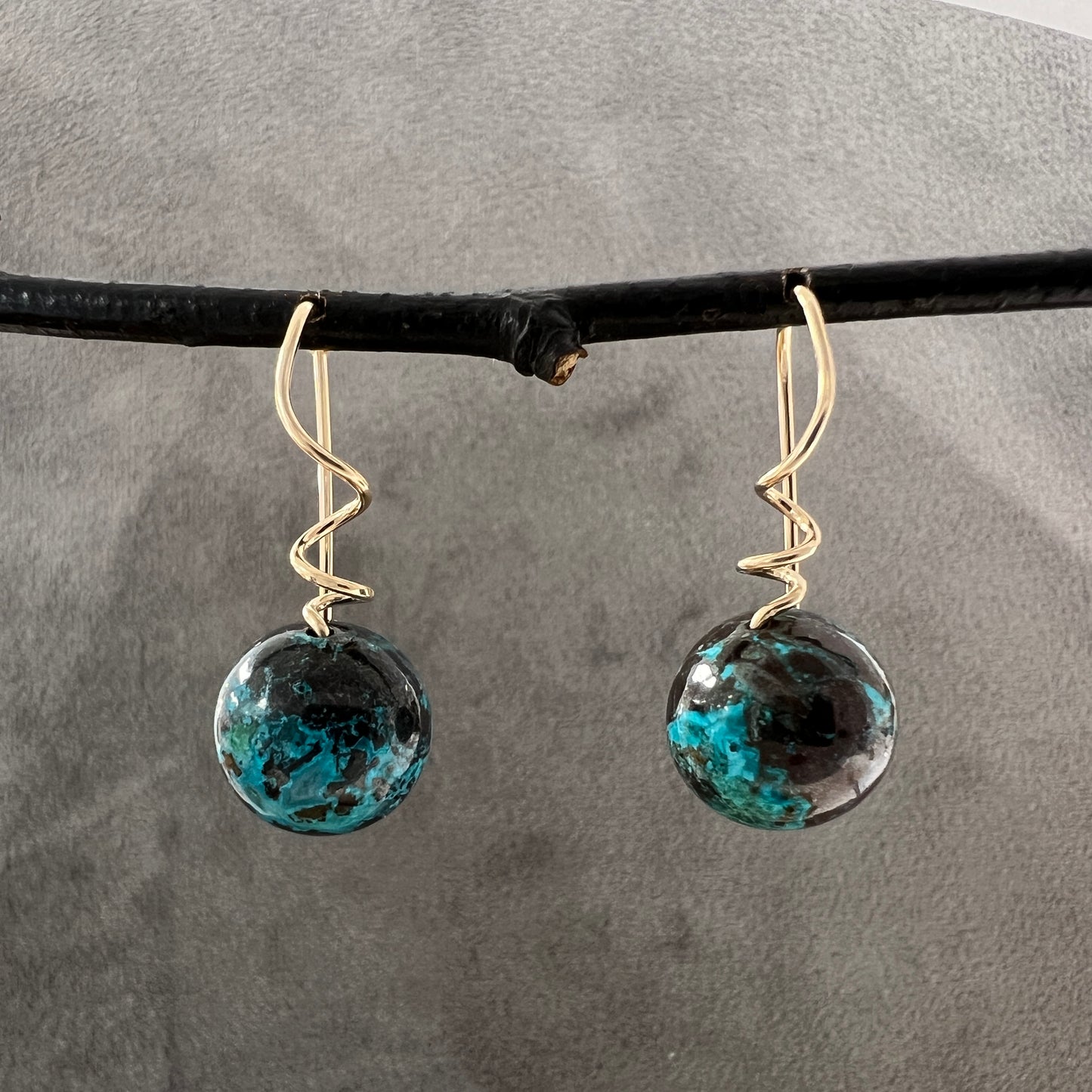 Stone Tendril Earrings