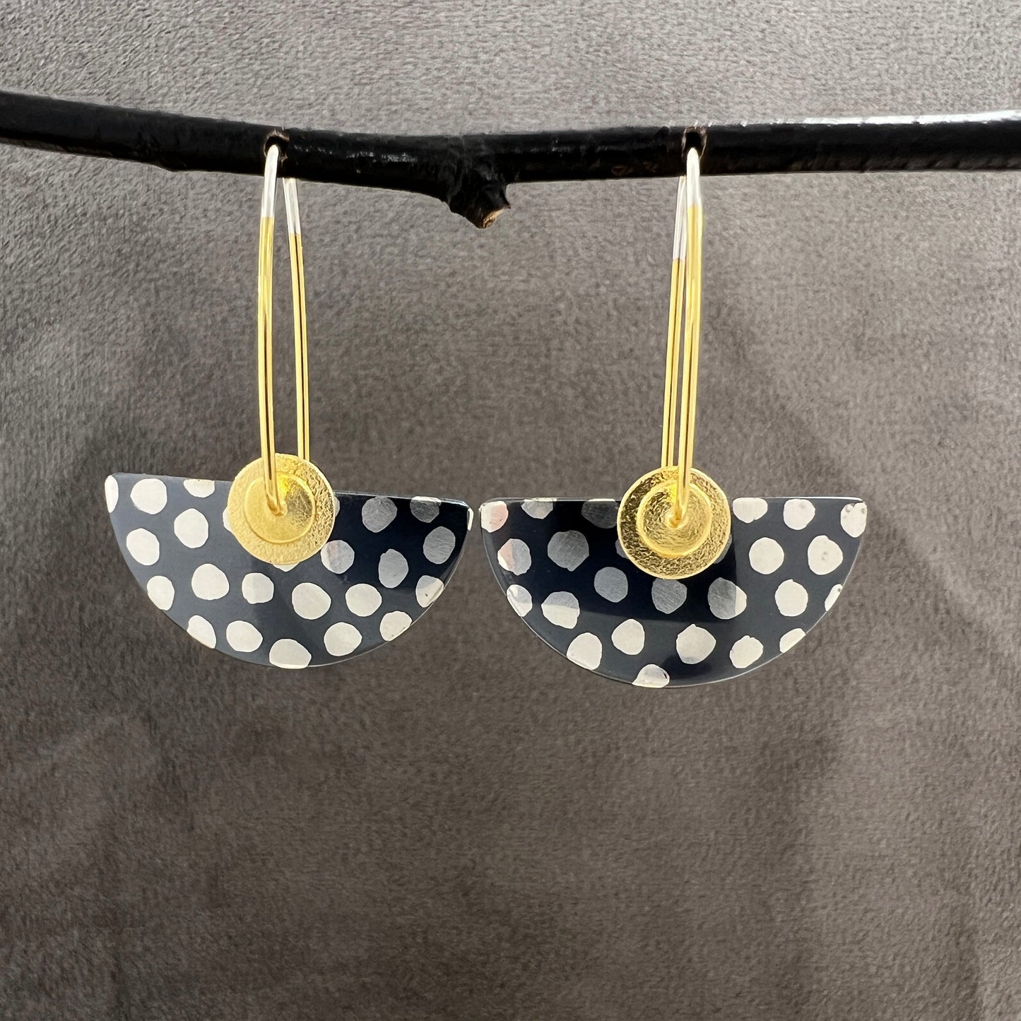 Small Half-Round Kinetic Earrings