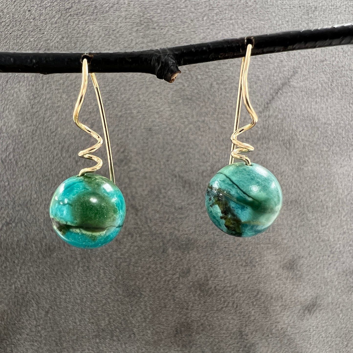 Stone Tendril Earrings