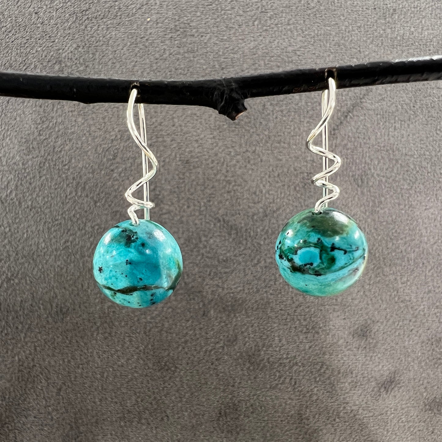 Stone Tendril Earrings