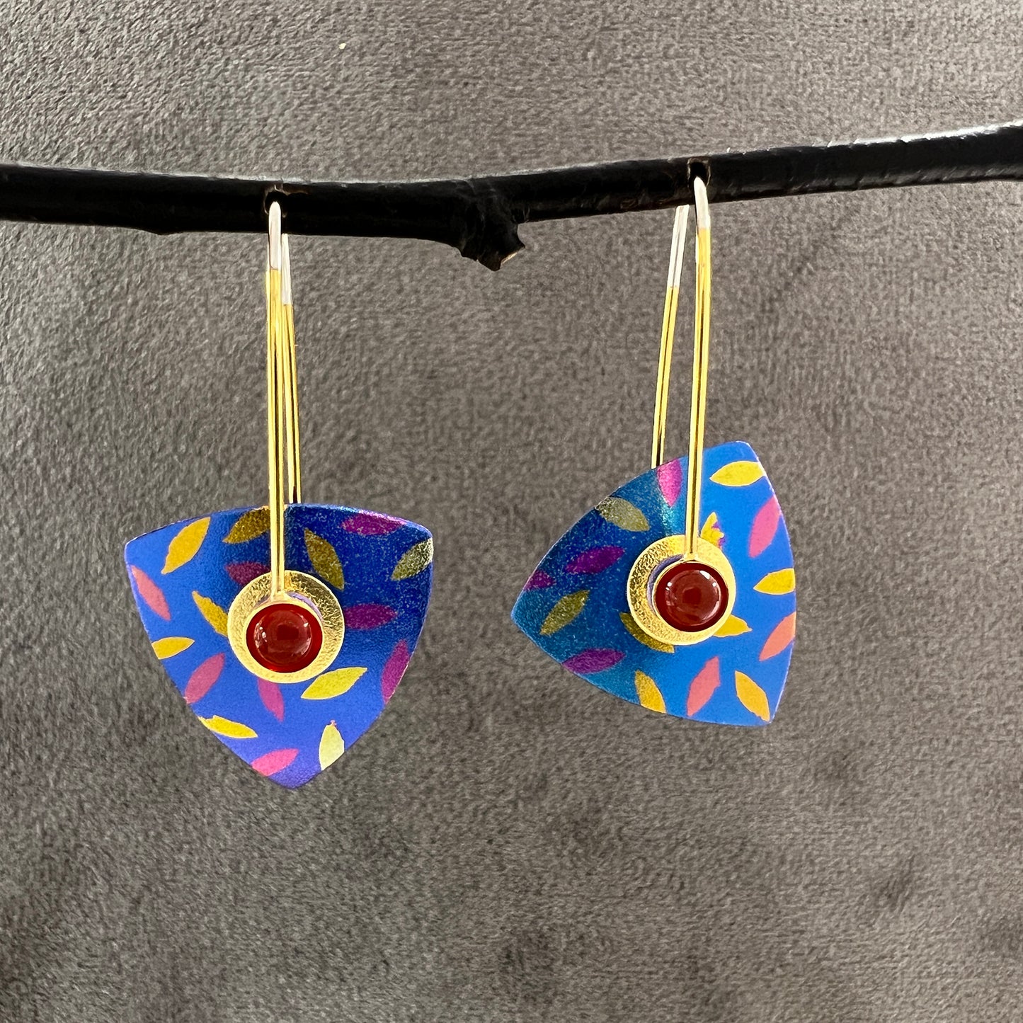 Small Triangle Kinetic Earrings