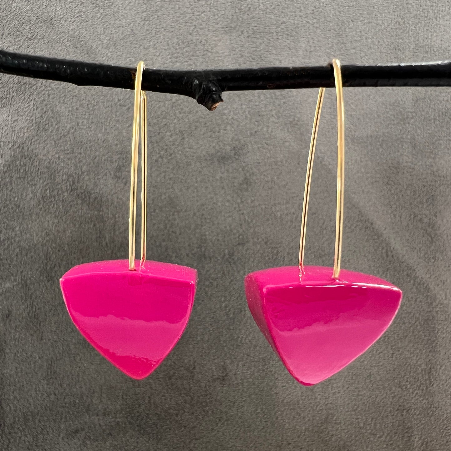 Large Eco-Friendly Pyramid Earrings