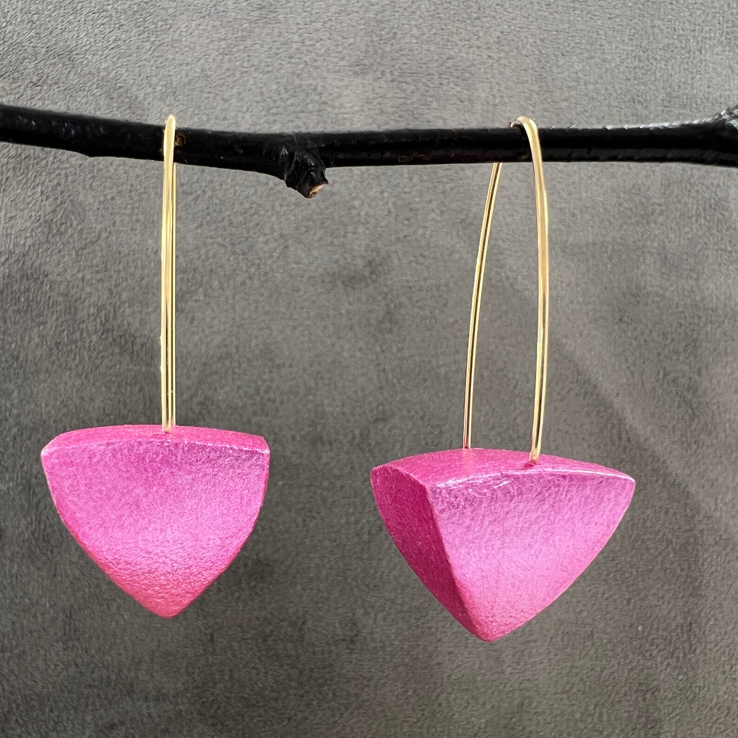 Large Eco-Friendly Pyramid Earrings