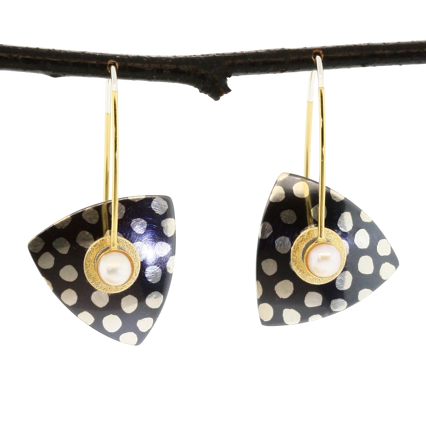 Small Triangle Kinetic Earrings