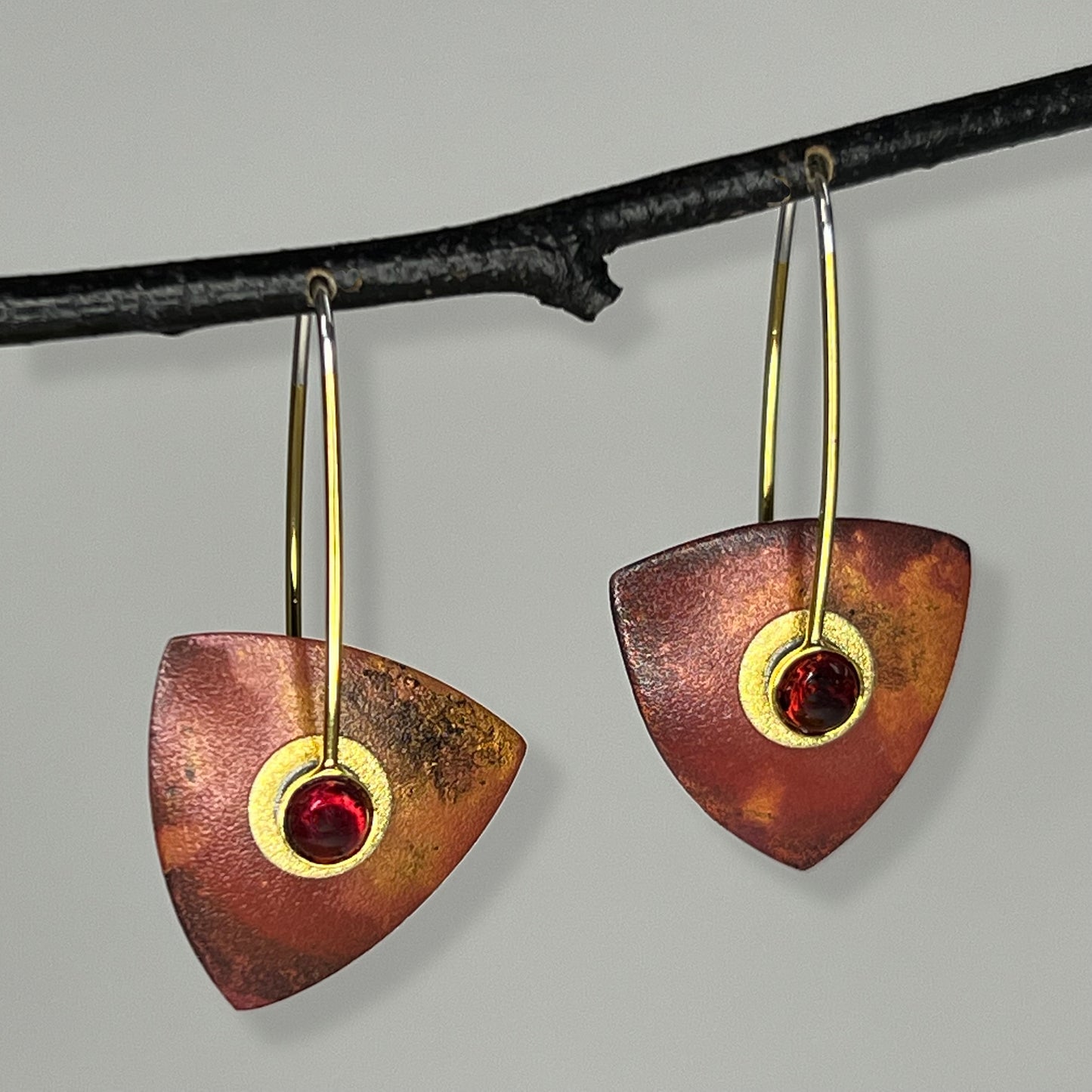 Small Triangle Kinetic Earrings
