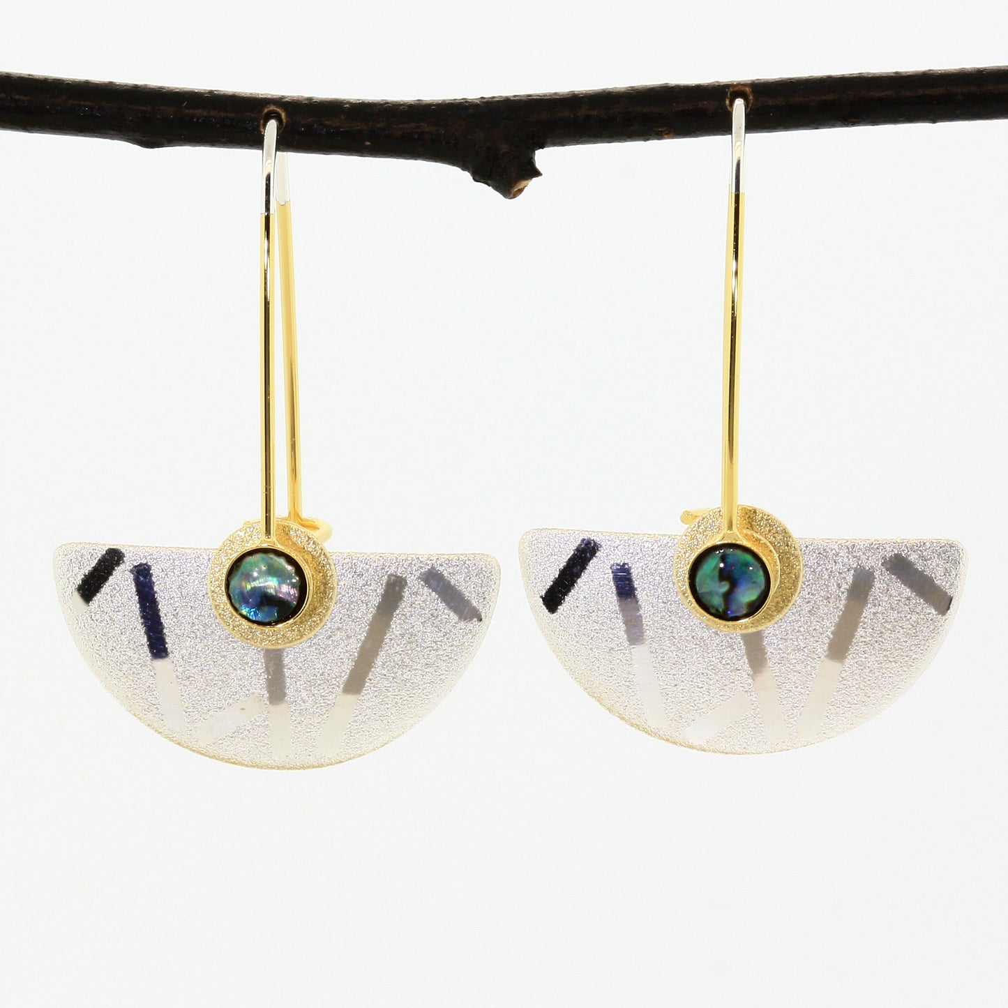 Small Half-Round Kinetic Earrings