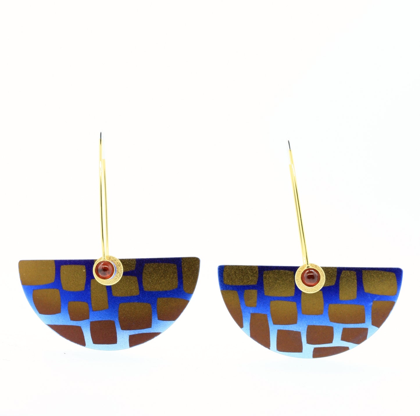 Extra-Large Niobium Half-Round Earrings 2025