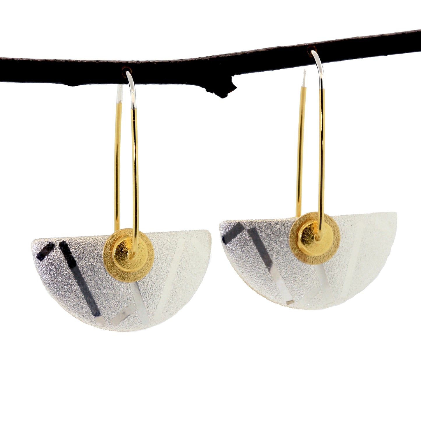 Small Half-Round Kinetic Earrings