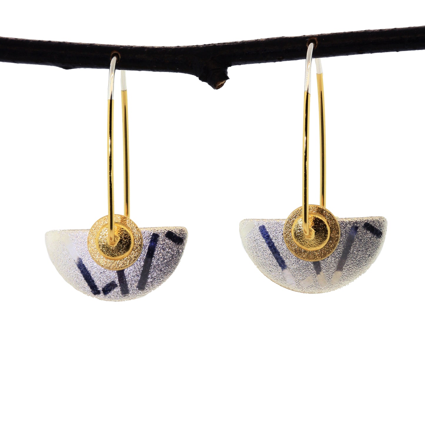 Tiny Half Round Earrings