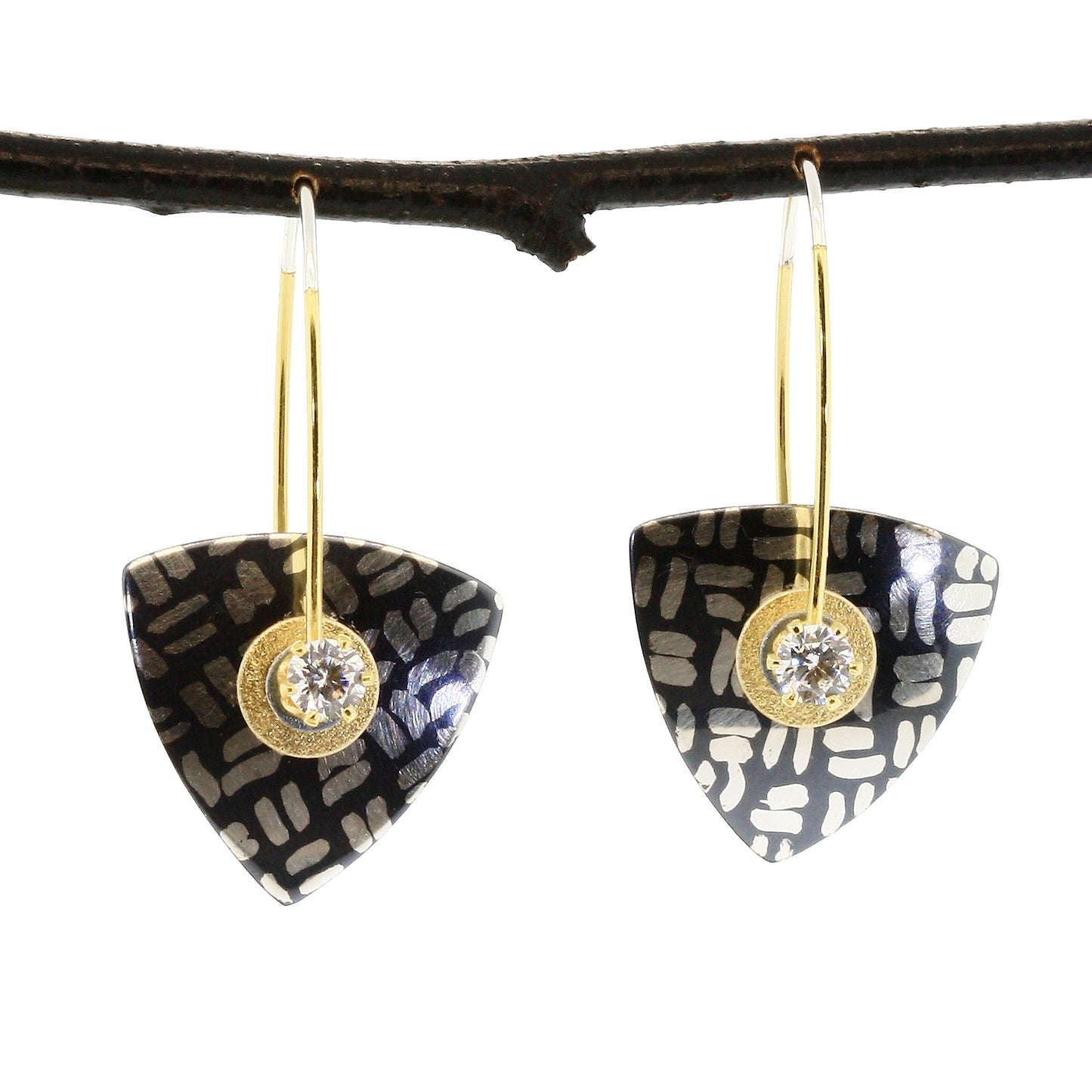 Small Triangle Kinetic Earrings