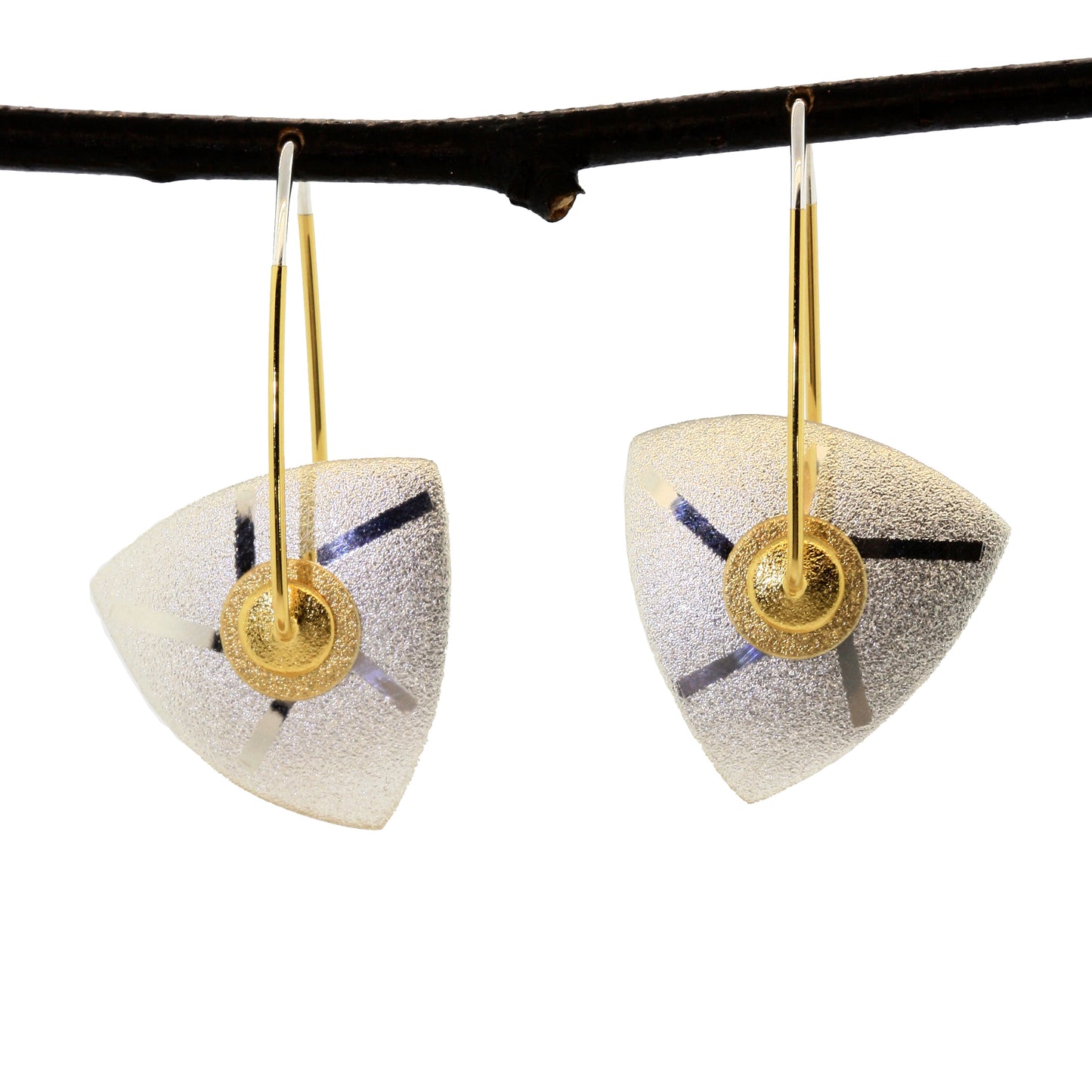 Small Triangle Kinetic Earrings