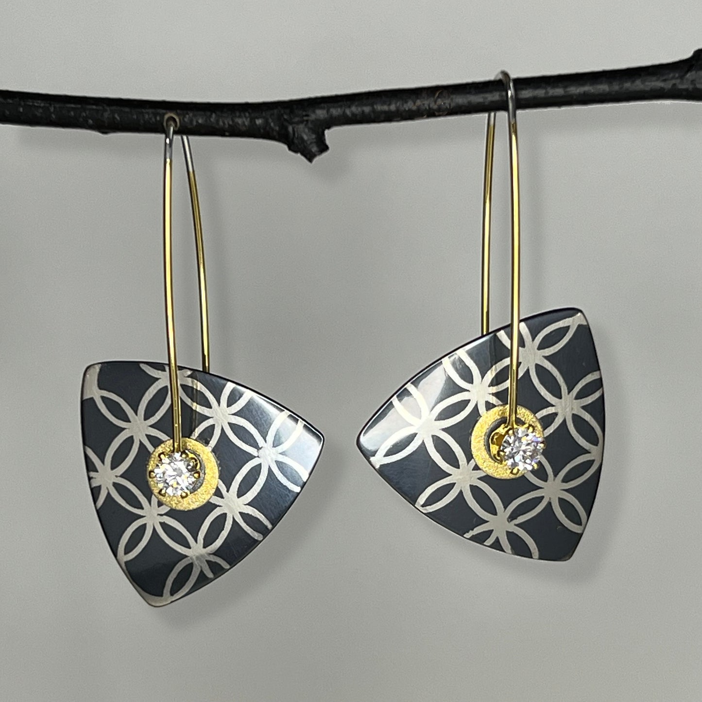 Medium Oxidized Sterling Lace Earrings-2 styles