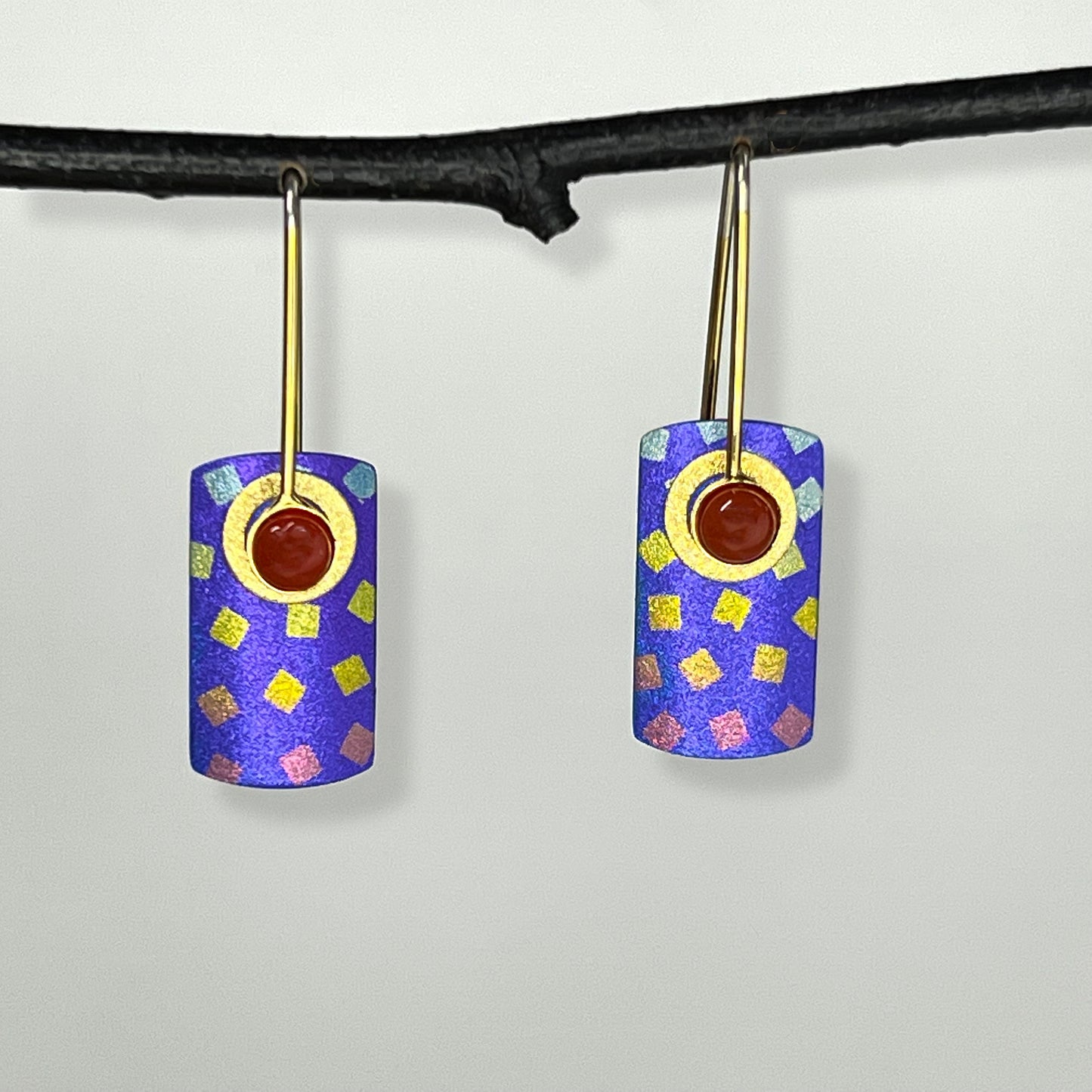 Tiny Rectangle Earrings