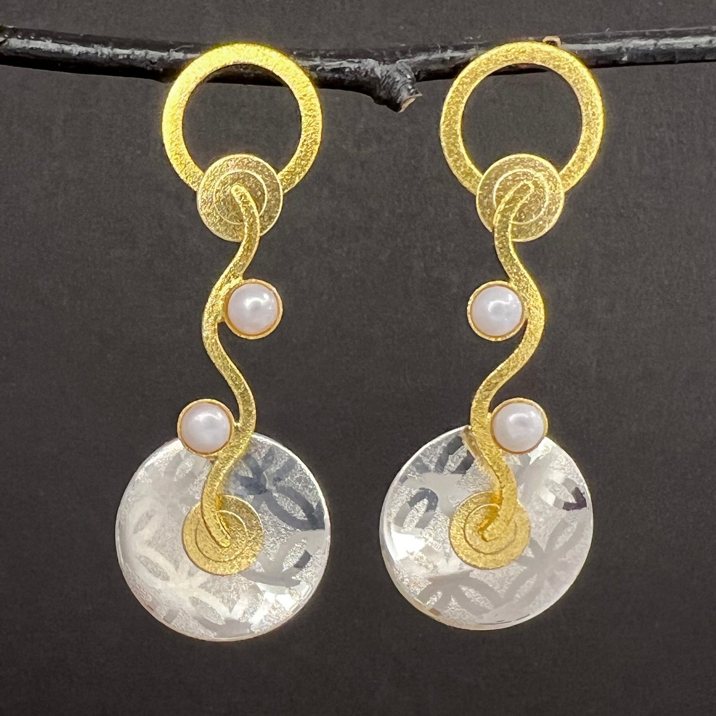 Silver Lace Wave Earrings--3 Variations