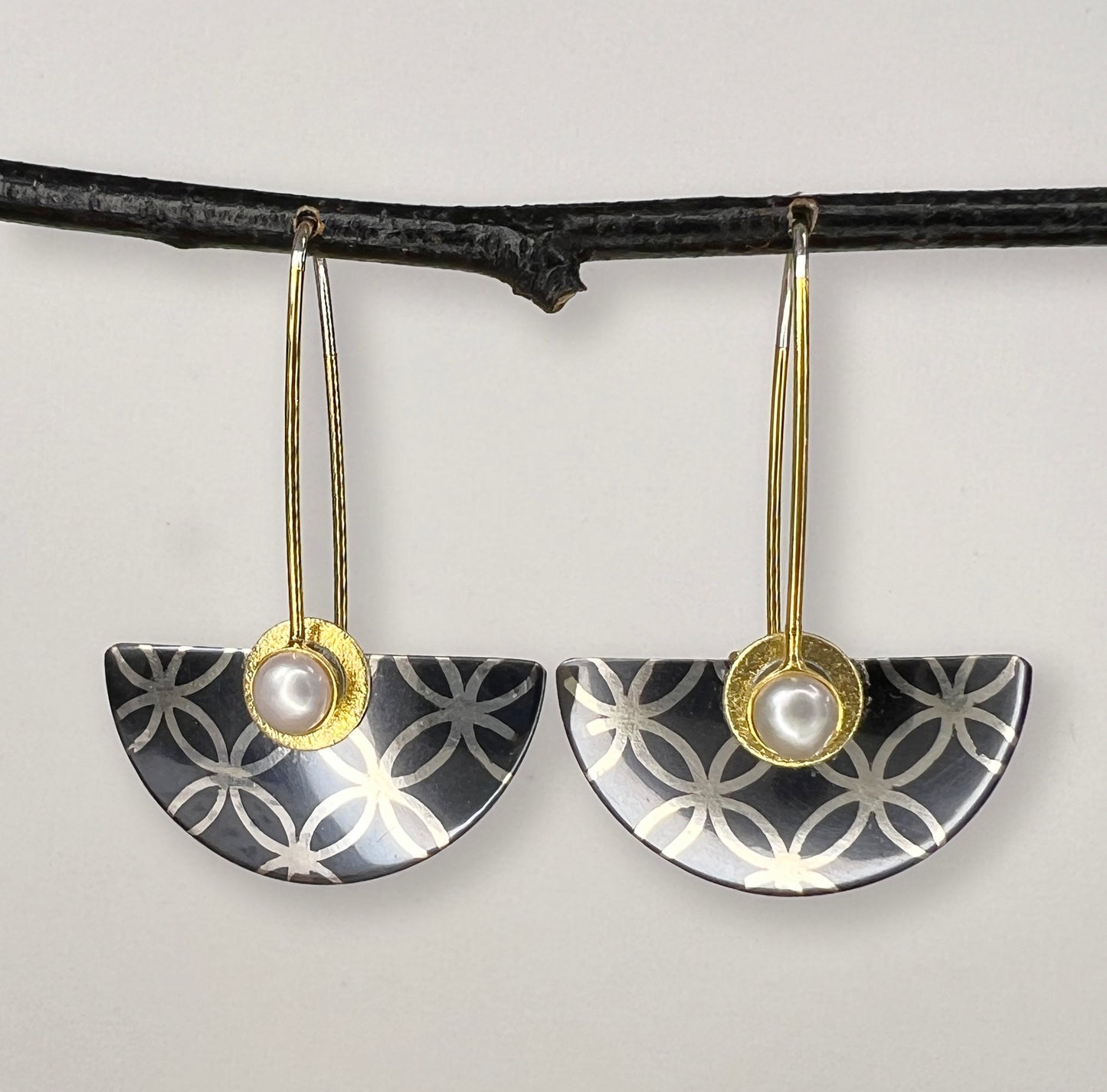 Small Oxidized Sterling Lace Earrings-3 styles