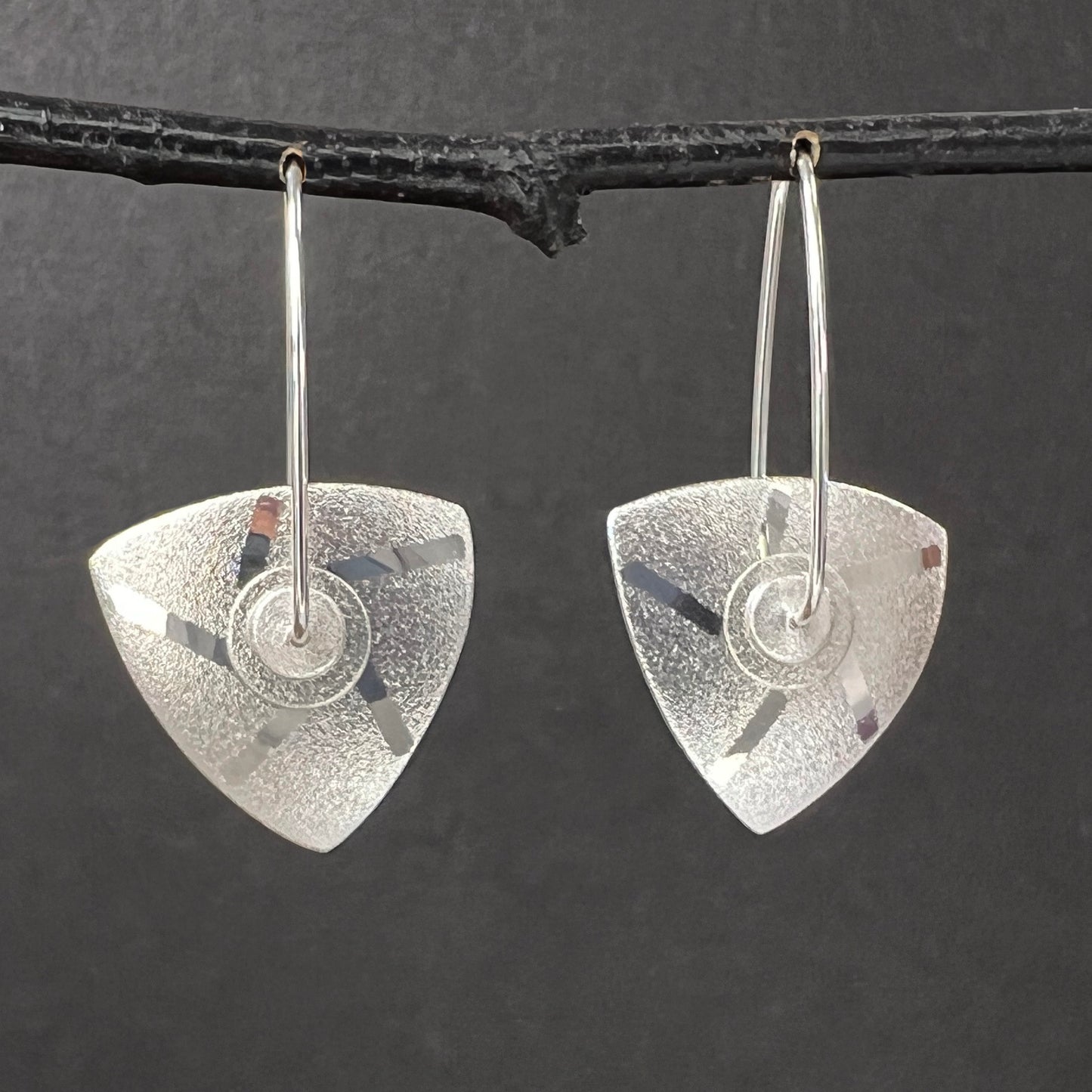 Small Triangle Kinetic Earrings