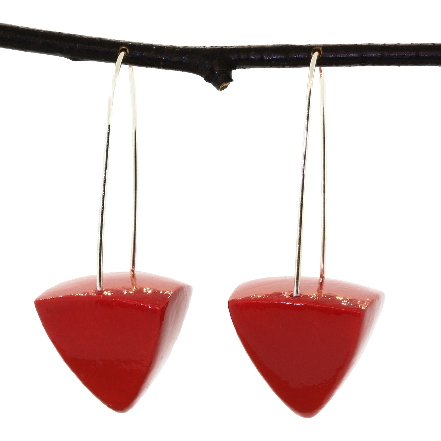 Large Eco-Friendly Pyramid Earrings