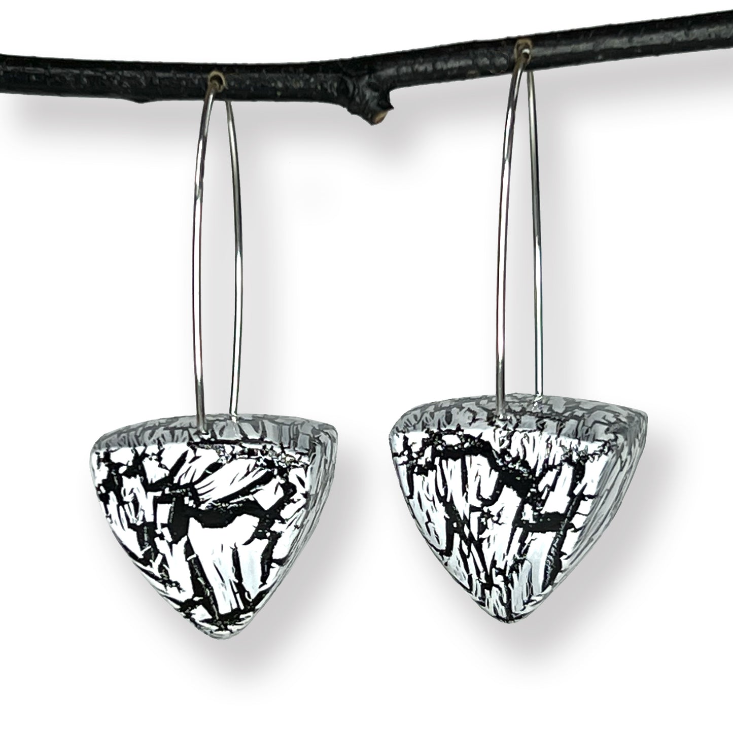 Large Eco-Friendly Pyramid Earrings