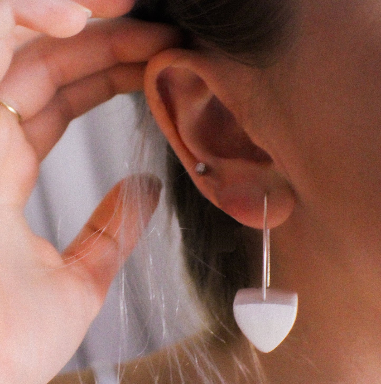 Large Eco-Friendly Pyramid Earrings