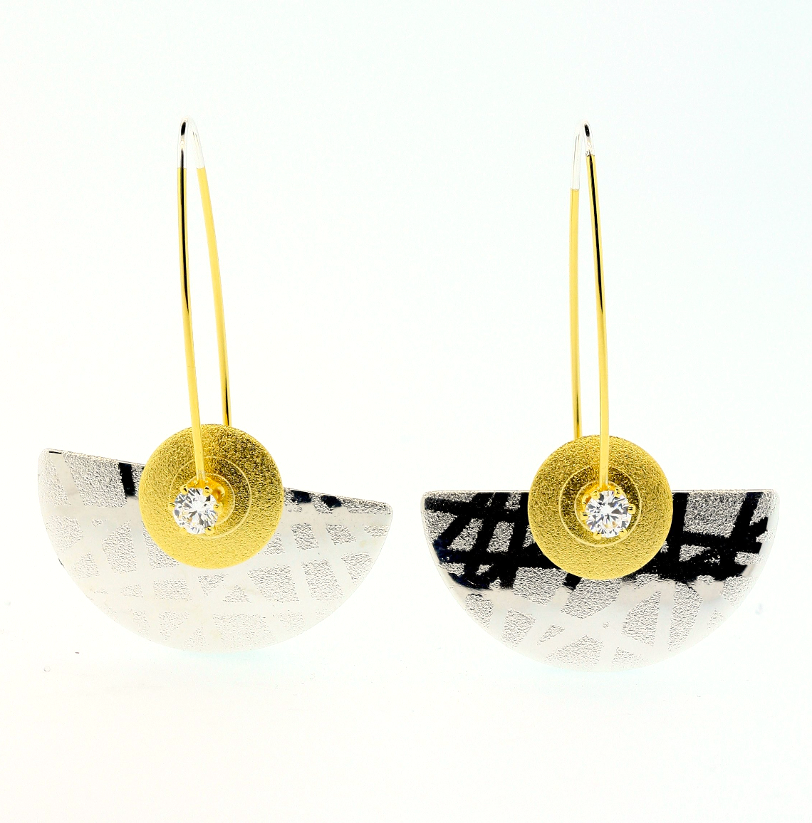 Large Half-Round Earrings