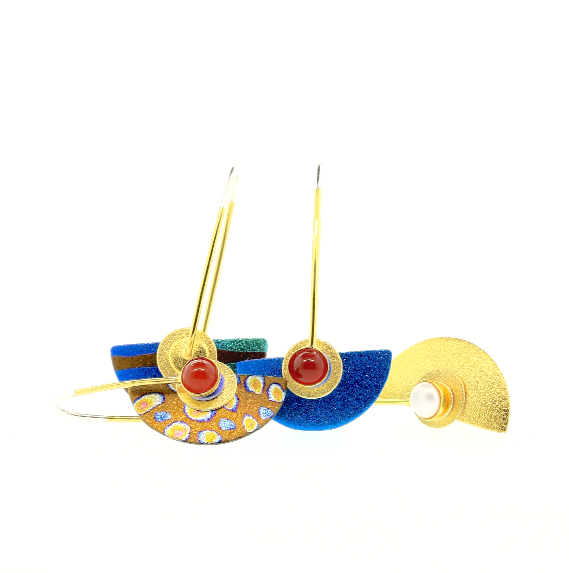 Tiny Half Round Earrings