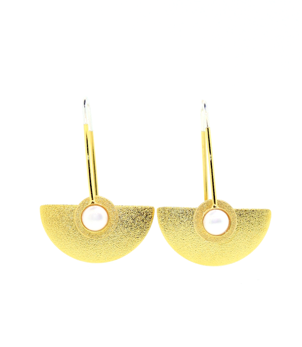 Tiny Half Round Earrings