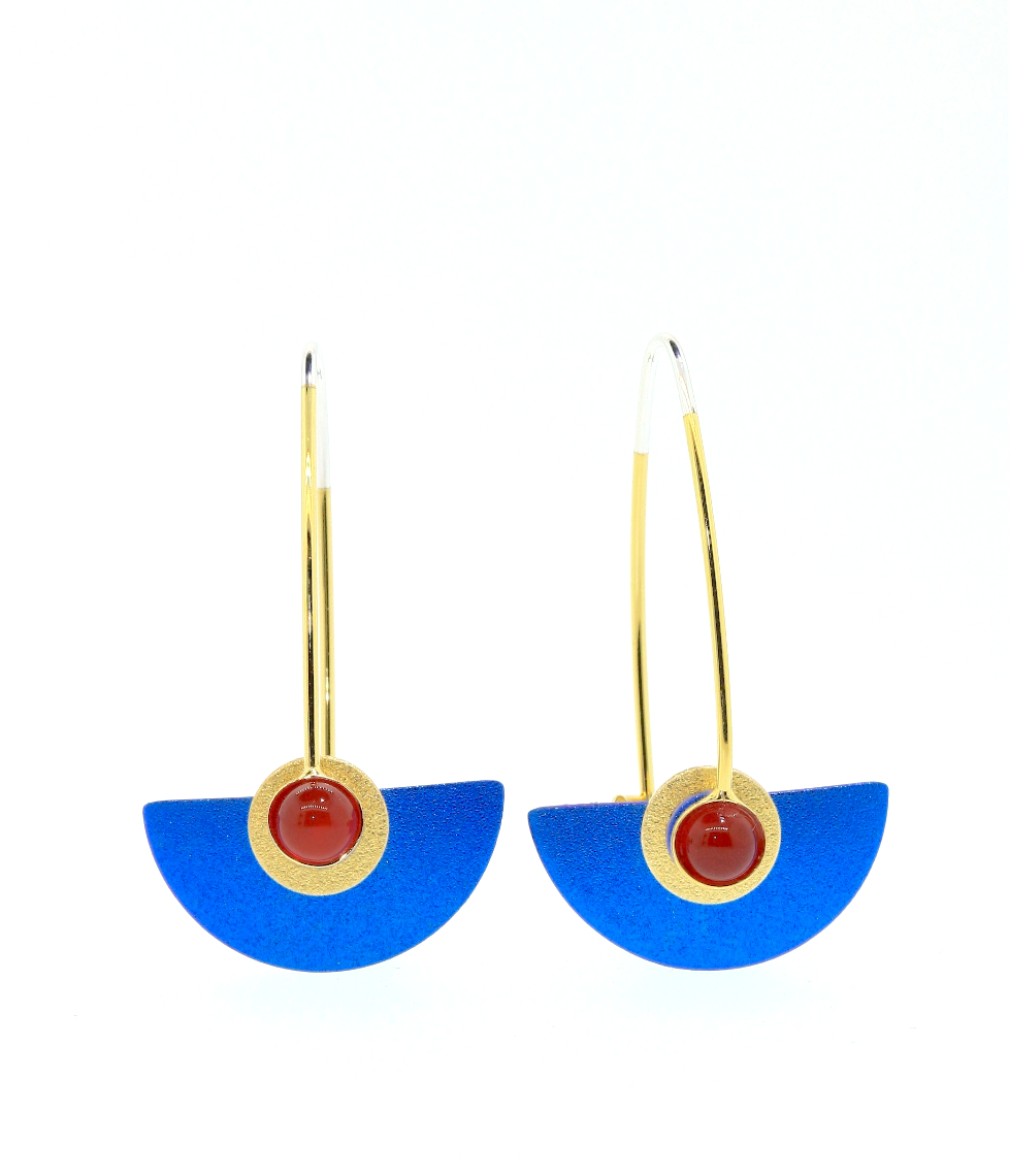 Tiny Half Round Earrings