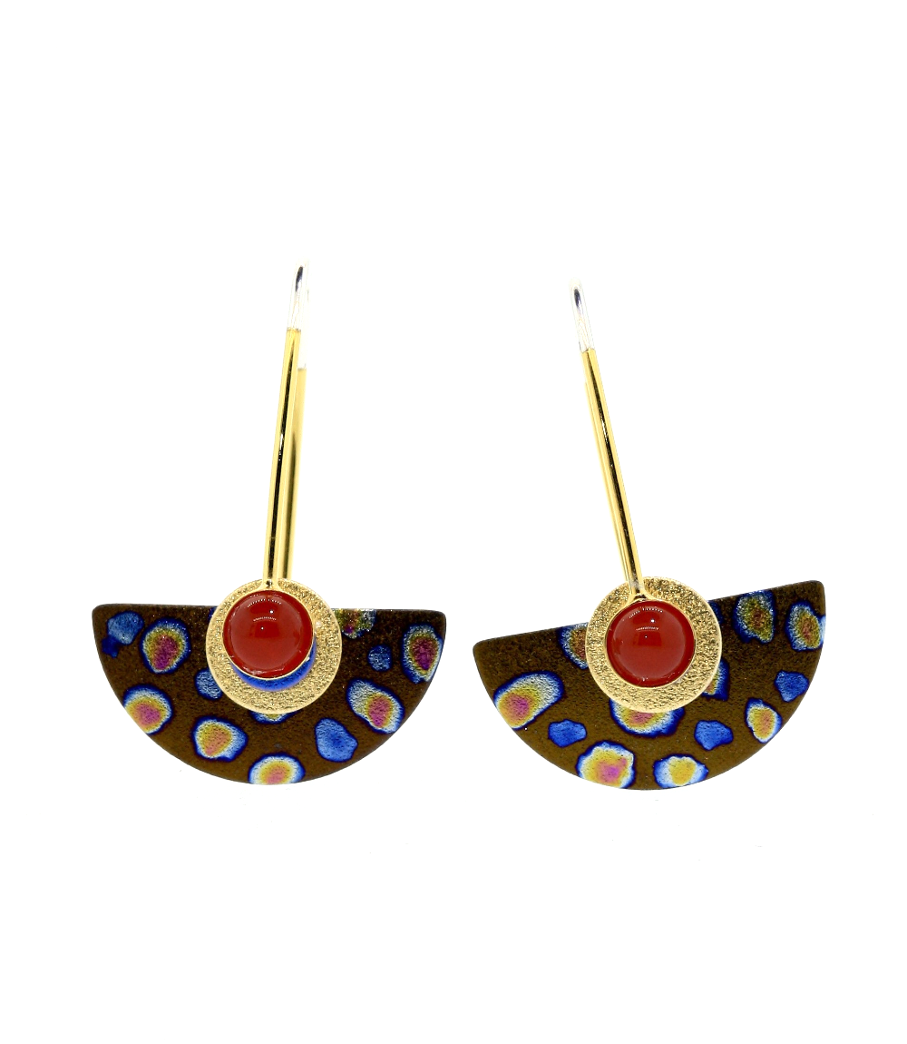 Tiny Half Round Earrings