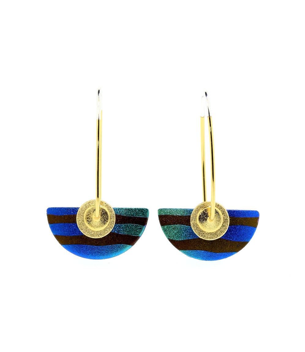 Tiny Half Round Earrings