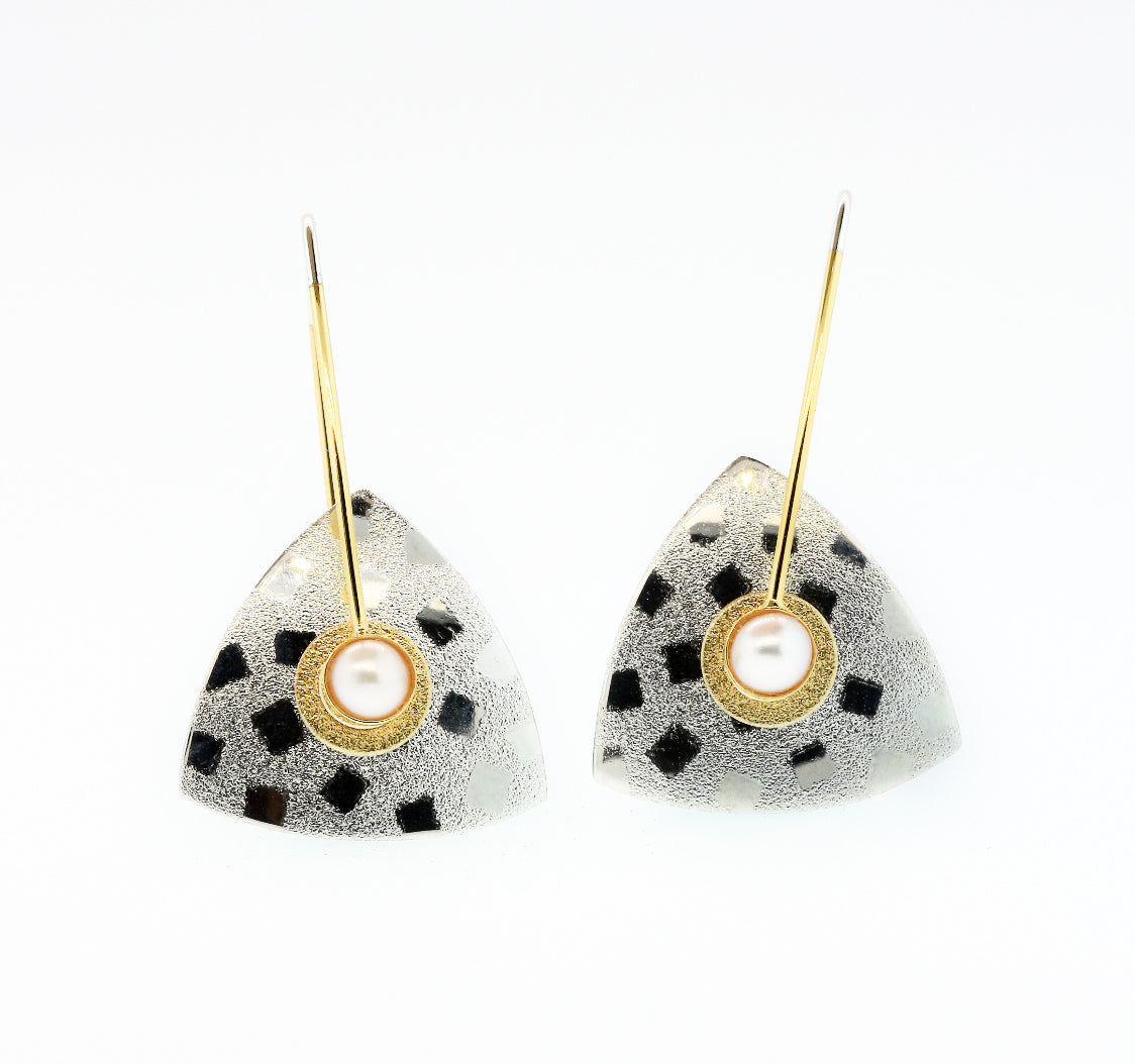 Small Triangle Kinetic Earrings