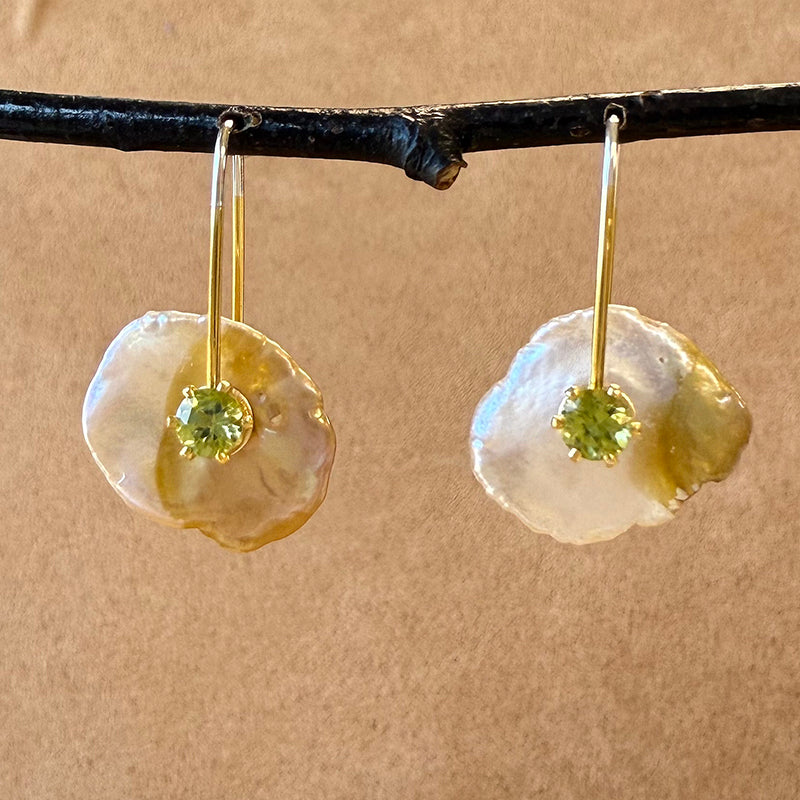 Keshi Pearl Earrings with Gemstones 2025