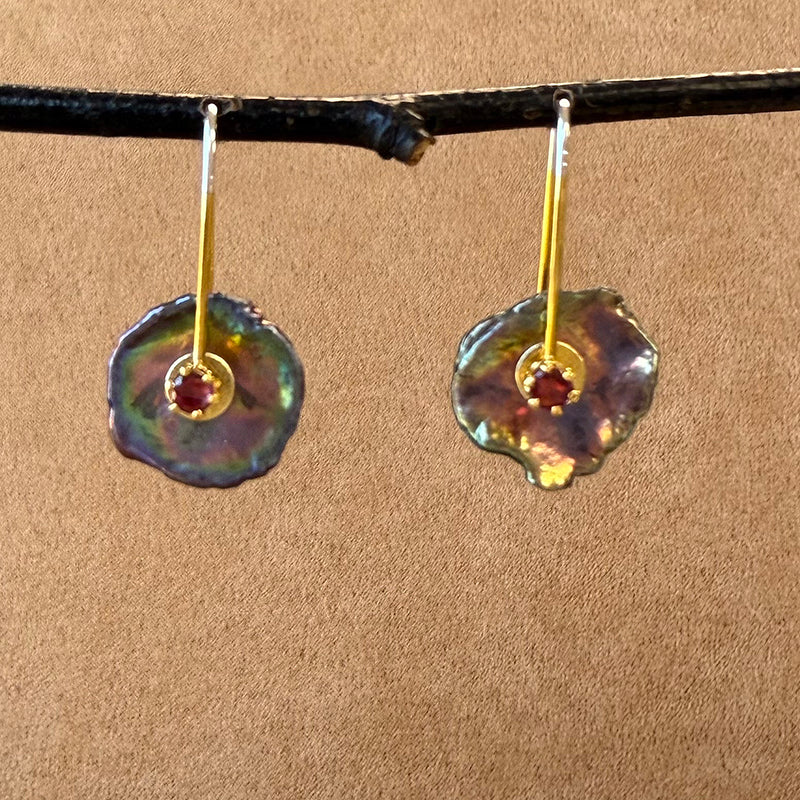 Keshi Pearl Earrings with Gemstones 2025