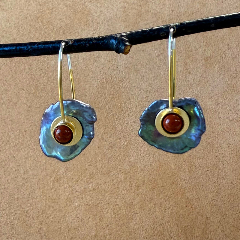 Keshi Pearl Earrings with Gemstones 2025