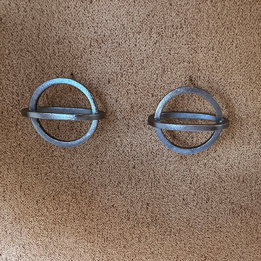 Oxidized Atom earrings