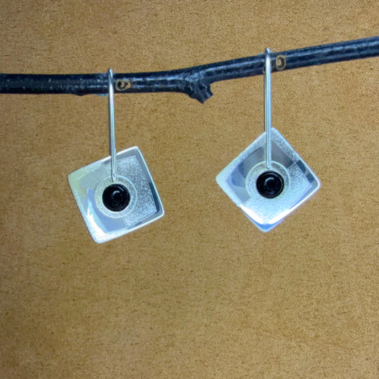 Tiny Square Sterling earrings
