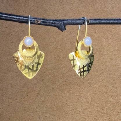 Vermeil French Loop earrings with Pearls
