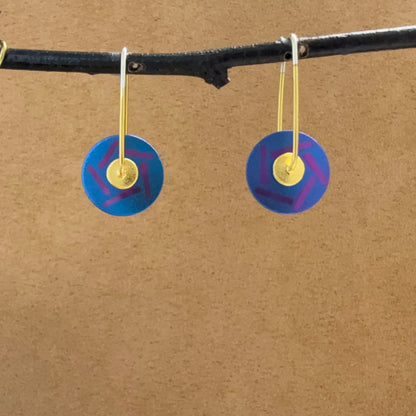 Tiny Niobium Circle earrings