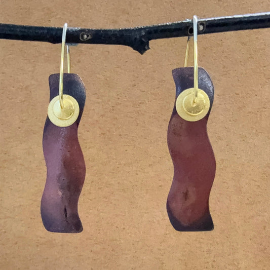"Raku" Wave earrings