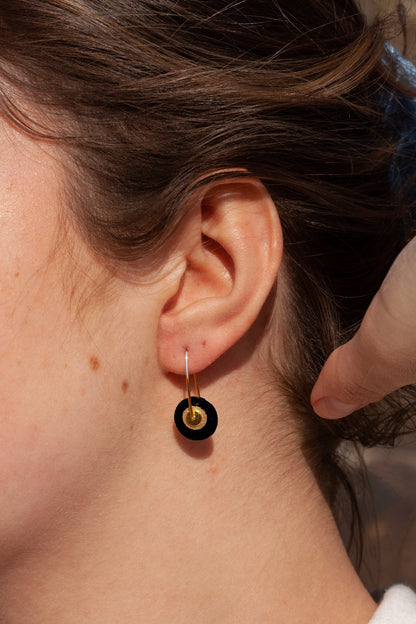 Tiny Niobium Circle earrings