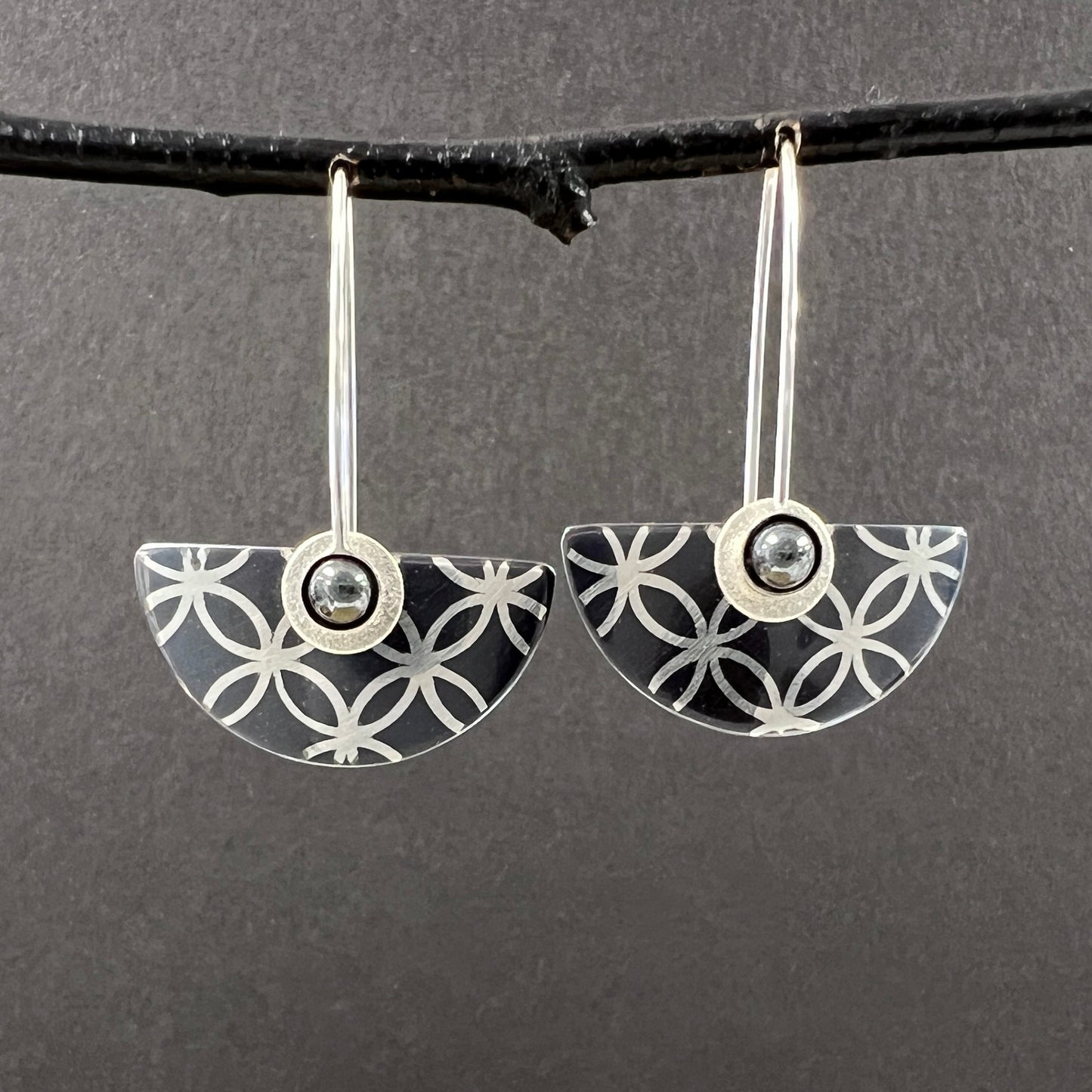 Small Oxidized Sterling Lace Earrings-3 styles