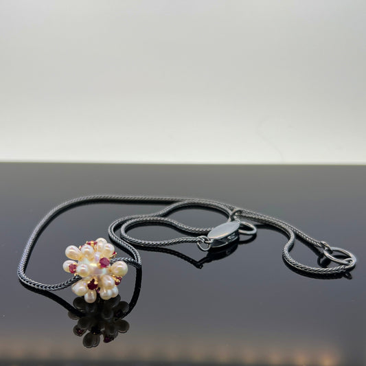 Ruby Thistle Necklace