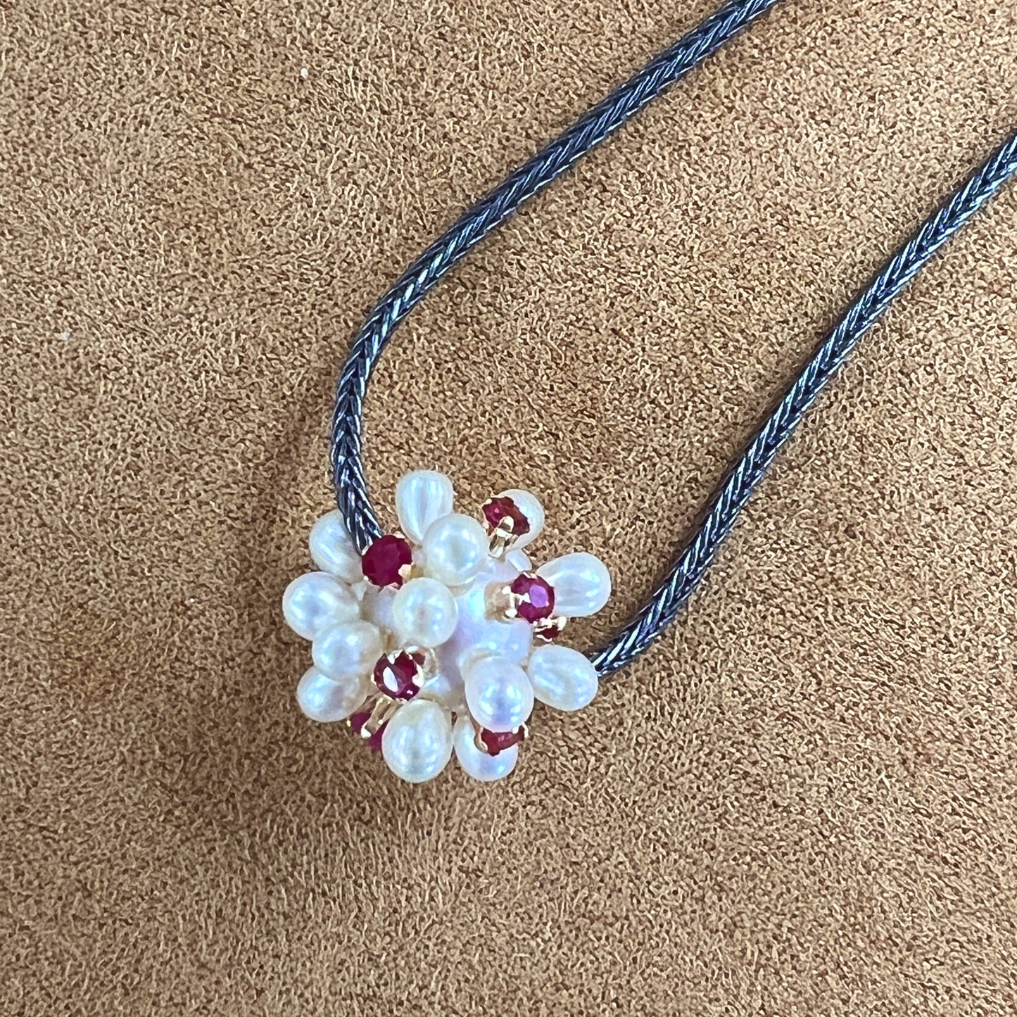 Ruby Thistle Necklace