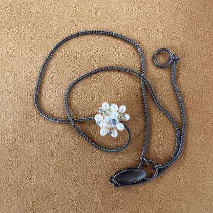 Swiss Blue Topaz Thistle necklace